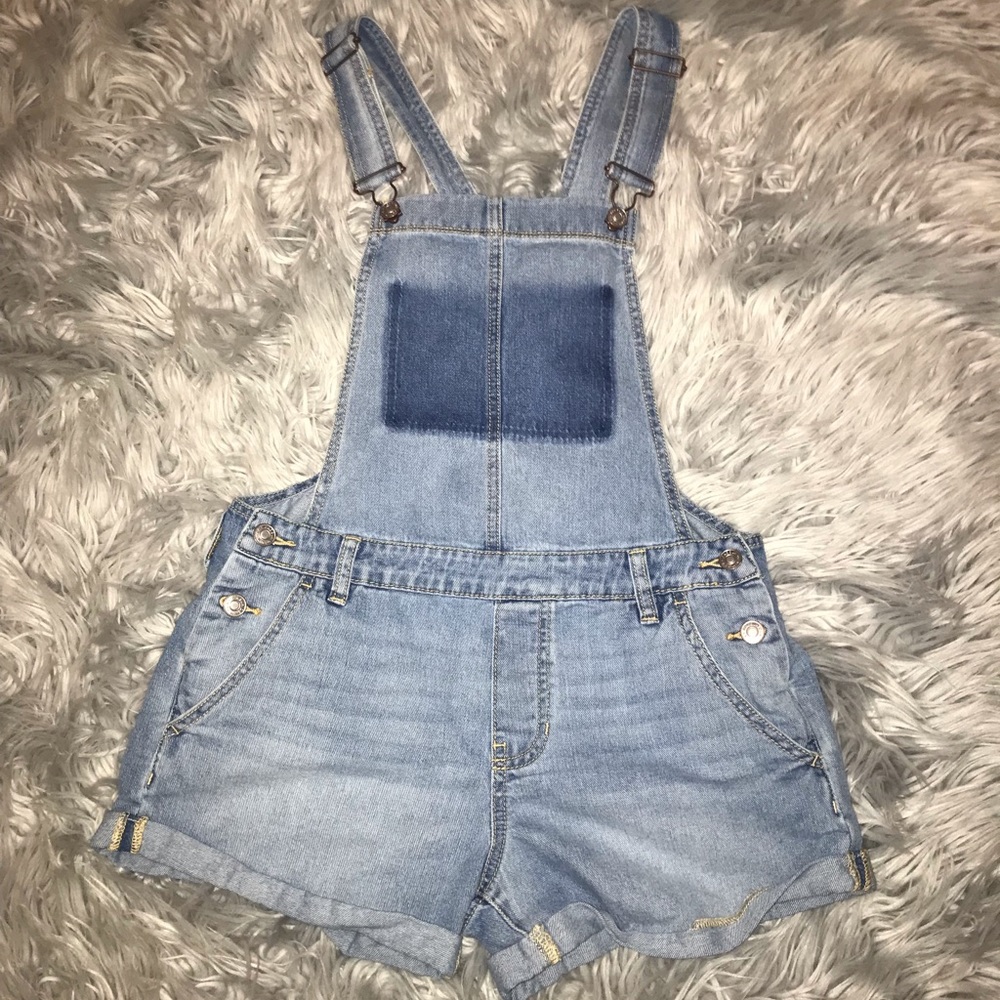 Blue jean overalls